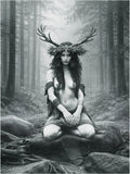 Pagan Girl With Antlers