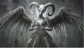 Satanic Winged and Horned Angel