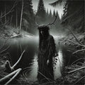 Winter Witch in the Lake