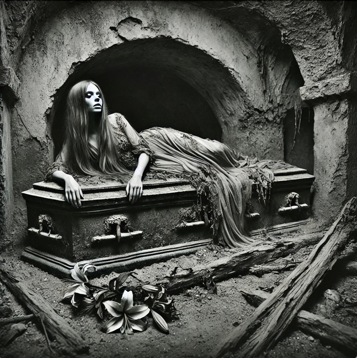 Female Vampire in the Catacombs